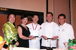 Betty, Theresa Lin, Jimmy Zhang, Chef Moon and Martin Yan